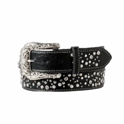Ariat® Ladies Nail Heads & Rhinestones Black Western Belt A1570201