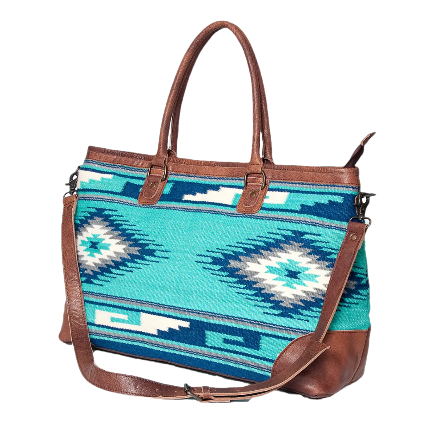 American Darling® Ladies Hand Weaved Aztec Blue Purse ADBG833A 1 American Darling® Ladies Hand Weaved Aztec Blue Purse ADBG833A