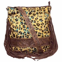 American Darling Cheetah Cowhide With Fringe Crossbody ADBG356CHETRQ