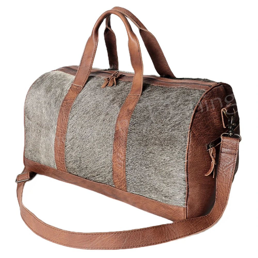 American Darling Cowhide With Silver Acid Wash Duffel Bag ADBGS174BRAH 1 American Darling Cowhide With Silver Acid Wash Duffel Bag ADBGS174BRAH