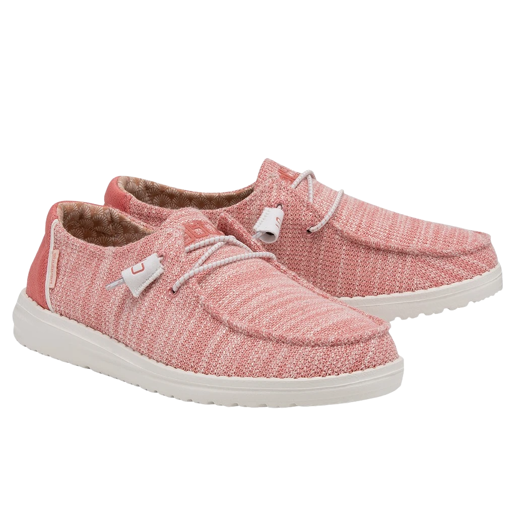 Hey Dude Ladies Wendy Stretch Coral Pearl Slip On Shoe 121415071 1 Hey Dude Ladies Wendy Stretch Coral Pearl Slip On Shoe 121415071