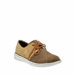 Justin Ladies Cac-Tie Tan Khaki Lace-Up Shoes JL142