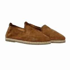 Myra Ladies Velvet Espadrilles Brown Slip-On Shoes S-2993