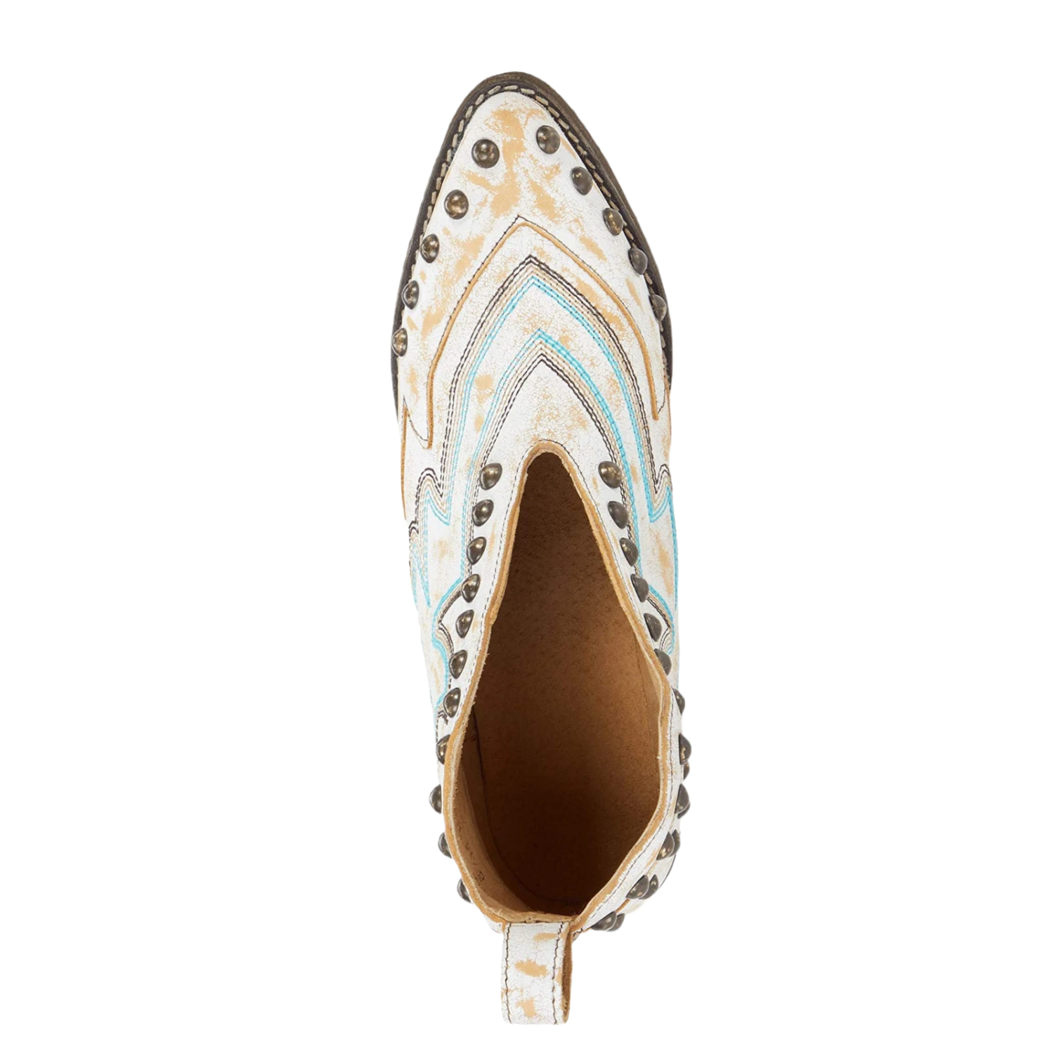 Circle G By Corral Ladies White Studs Booties Q0167 2 Circle G By Corral Ladies White Studs Booties Q0167 - Image 2