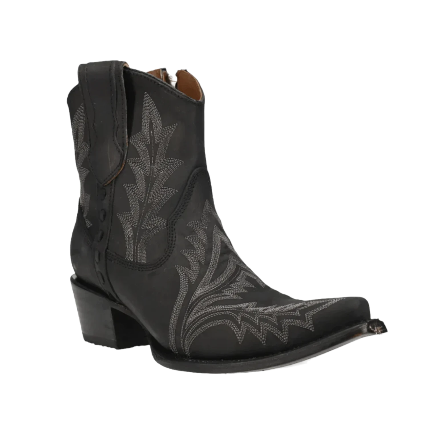 Circle G By Corral Ladies Black Embroidery & Zipper Ankle Boots L5701 1 Circle G By Corral Ladies Black Embroidery & Zipper Ankle Boots L5701