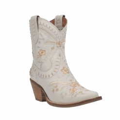 Dingo Ladies Primrose Floral Embroidery White Western Boots DI748-WHT
