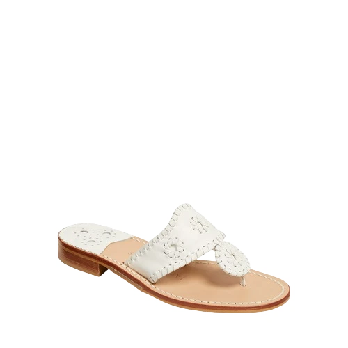 Jack Roger Ladies Slip On White Sandals 1219SN0001100-WHT 1 Jack Roger Ladies Slip On White Sandals 1219SN0001100-WHT