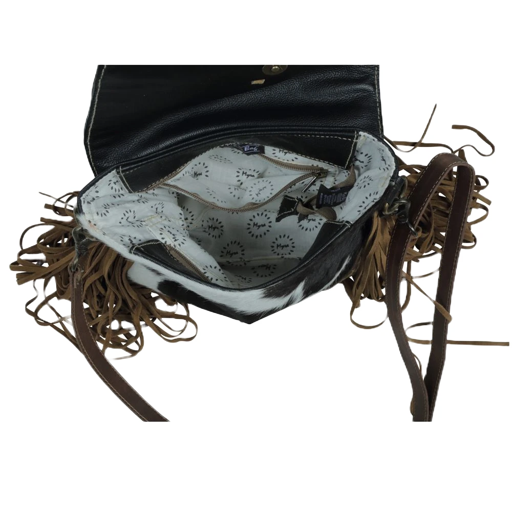 Myra Bag Ladies Oak Forest Leather & Cowhide Handbag S-5181 2 Myra Bag Ladies Oak Forest Leather & Cowhide Handbag S-5181 - Image 2