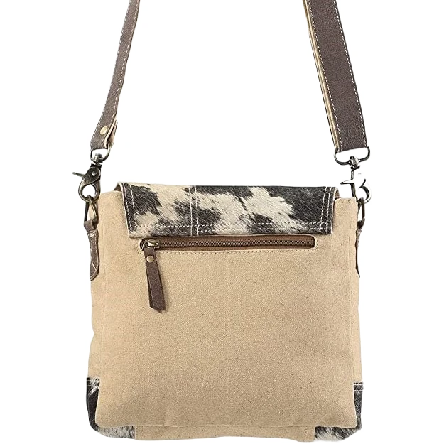 Olay Aztec Rug Woven Cowhide Button Accent Crossbody Bag LB149 2 Olay Aztec Rug Woven Cowhide Button Accent Crossbody Bag LB149 - Image 2