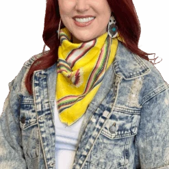 Sweet Texas Treasures Ladies Double Layer Stripped Wild Rag STT956