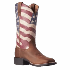 Ariat Ladies Round Up Patriot Stars & Stripes Western Boots 10038397