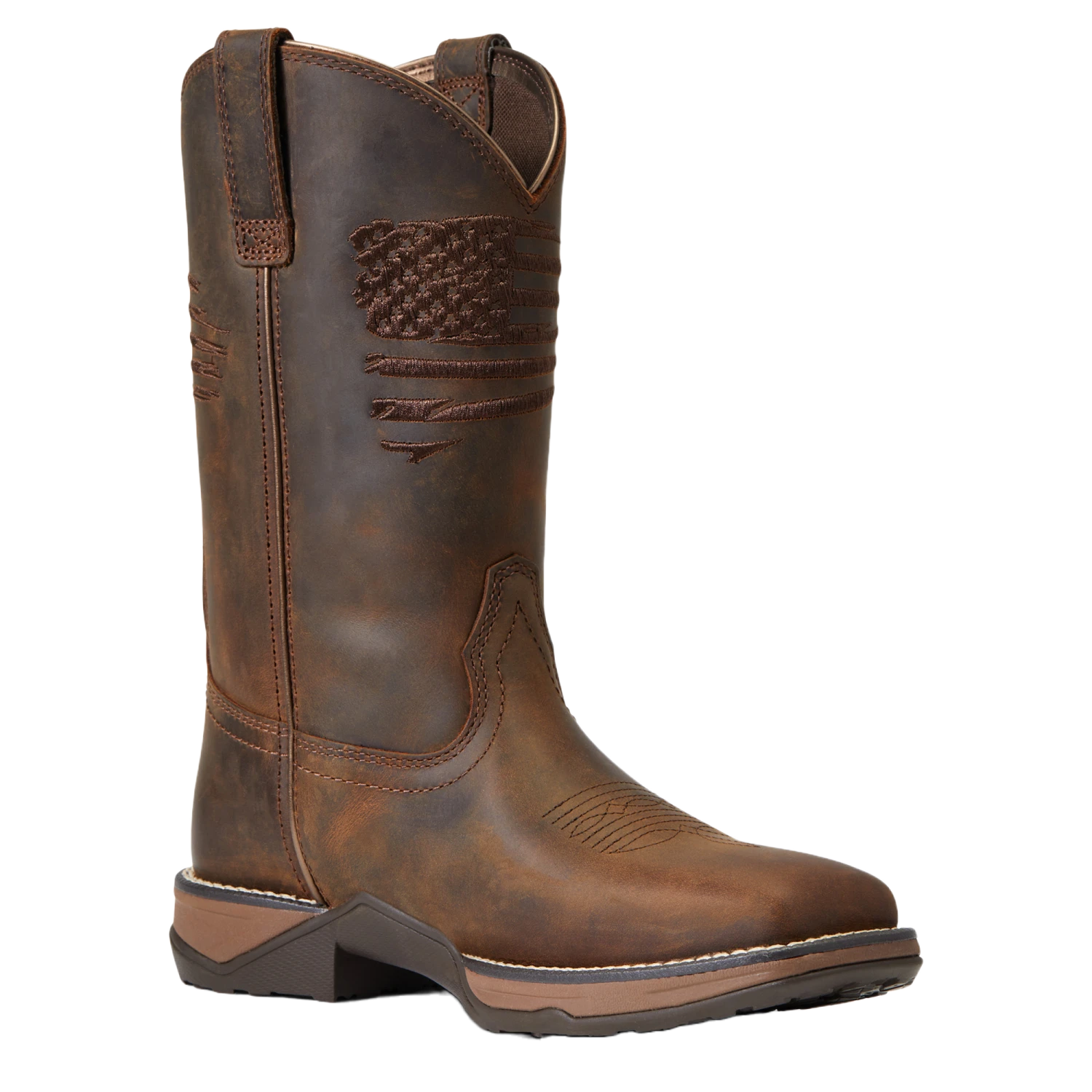 Ariat® Ladies Anthem Patriot Distressed Brown Square Toe Boots 10040271 1 Ariat® Ladies Anthem Patriot Distressed Brown Square Toe Boots 10040271