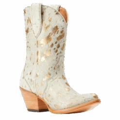 Ariat® Ladies Bandida White Metallic Hair On Western Boots 10044392