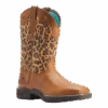 Ariat® Ladies Anthem Savanna Tortuga & Leopard Print Tan Boots 10044410