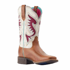 Ariat® Ladies Pinto VentTEK™ 360° Distressed White & Tan Boots 10044507