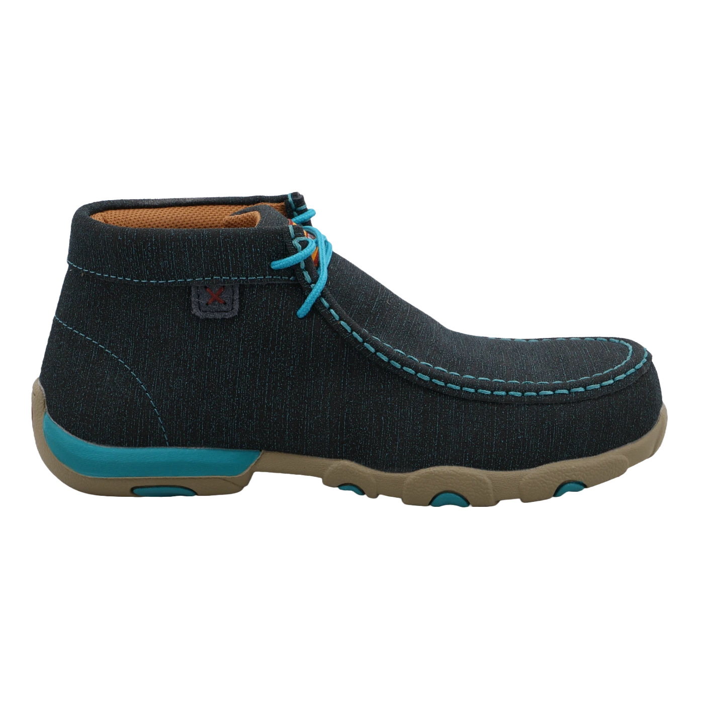 Twisted X Ladies Nano Chukka Dark Teal Driving Moc Shoe WDMNT01 3 Twisted X Ladies Nano Chukka Dark Teal Driving Moc Shoe WDMNT01 - Image 3