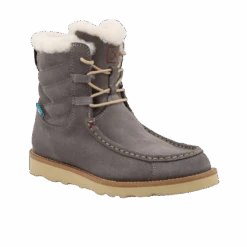 Twisted X Ladies 6" Suede Leather Brushed Nickel Gray Wedge Sole Boots WCAW002