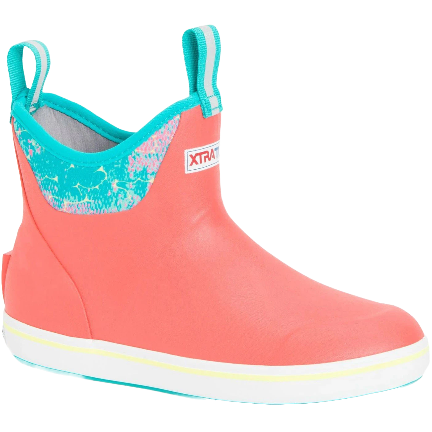 XTRATUF Ladies Coral Ankle Deck Boots XWAB-4CH 1 XTRATUF Ladies Coral Ankle Deck Boots XWAB-4CH
