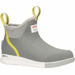 XTRATUF Ladies Ankle Deck Sport Gray & Yellow Boots ADSW-108