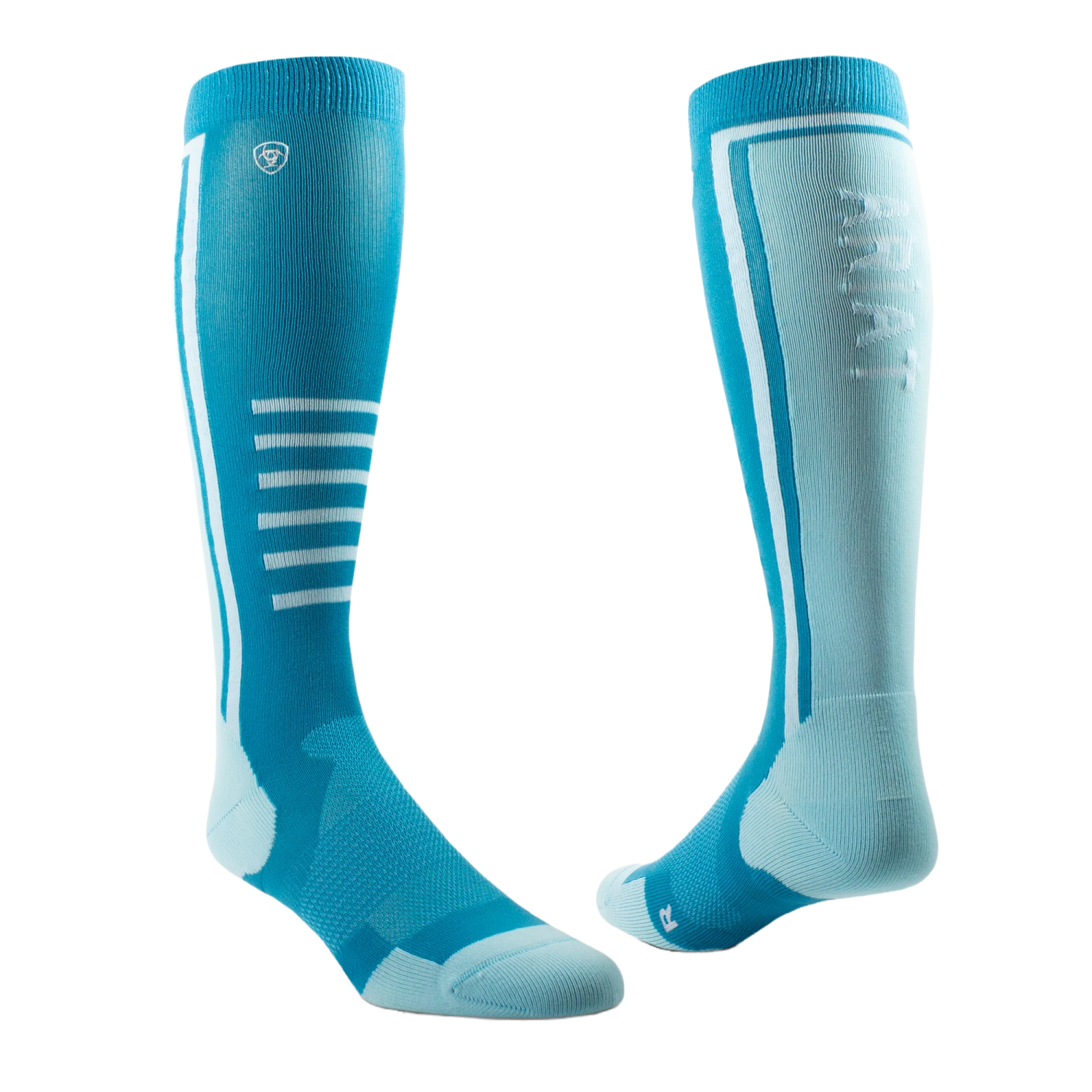 Ariat® AriatTEK Slimline Performance Gulf Stream & Mosaic Blue Socks 10043935 1 Ariat® AriatTEK Slimline Performance Gulf Stream & Mosaic Blue Socks 10043935