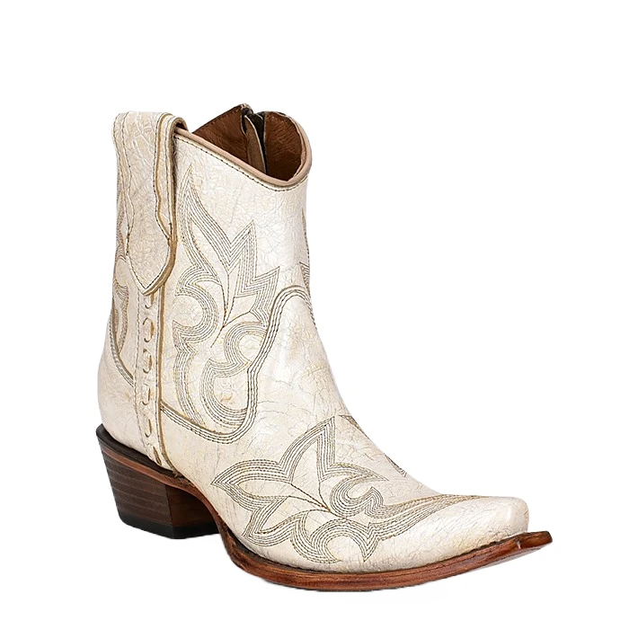 Circle G By Corral Ladies Pearl Embroidery & Zipper Ankle Booties L5916 1 Circle G By Corral Ladies Pearl Embroidery & Zipper Ankle Booties L5916