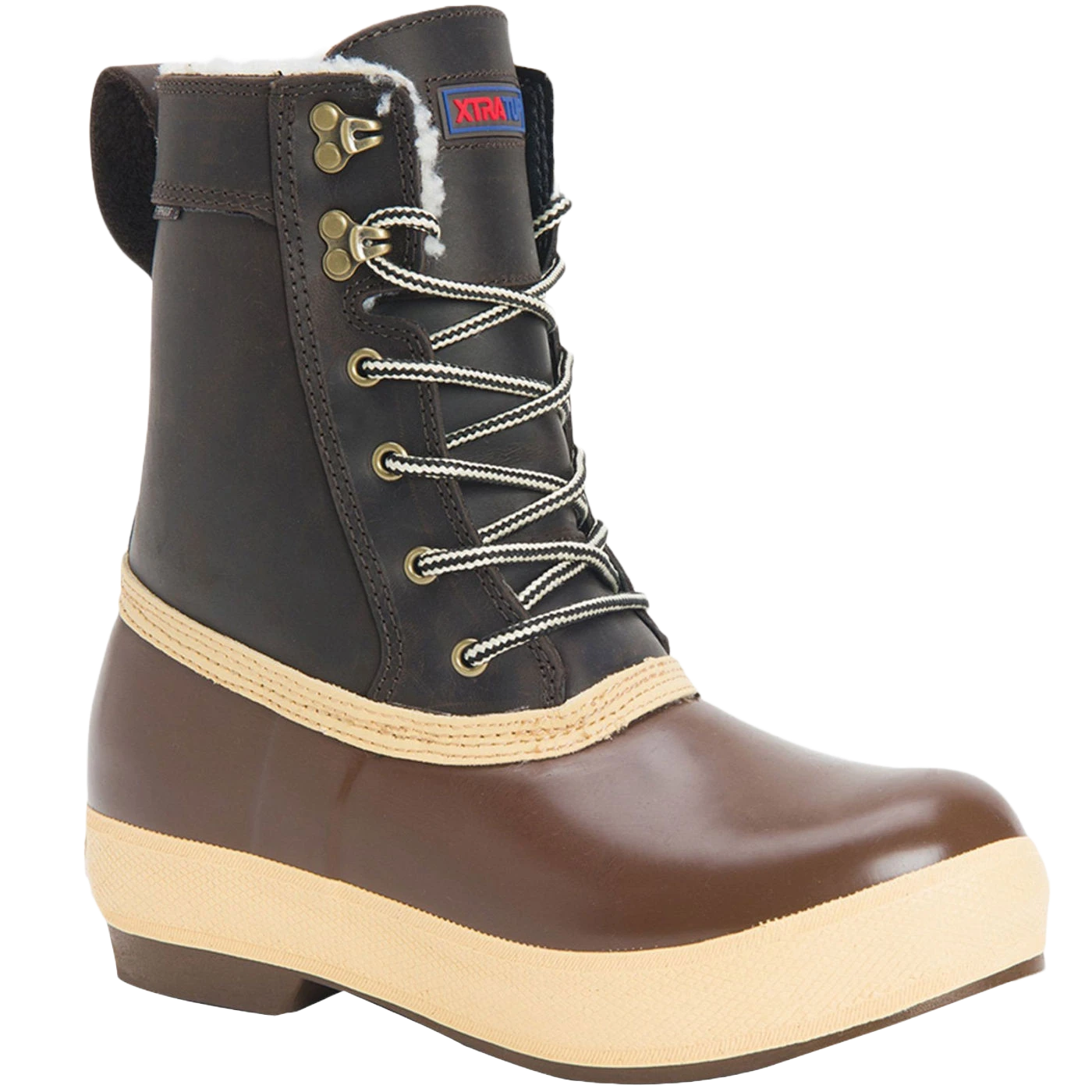XTRATUF Ladies 8 Inch Insulated Legacy Brown Lace Up Boots LLW8900 1 XTRATUF Ladies 8 Inch Insulated Legacy Brown Lace Up Boots LLW8900