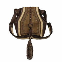 Corral Boots Corral Ladies Brown Woven & Studs Purse D1152