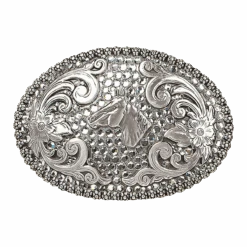 Nocona Ladies Silver & Crystal Horse Belt Buckle 37536