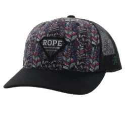 Hooey Rope Like A Girl Women's Feathered Pattern Snapback Hat 2249T-TLBK