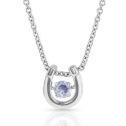 Montana Silversmiths Ladies Birthstone Horseshoe Necklace NC4742-JUN