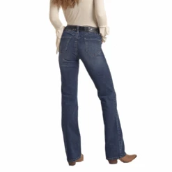 Rock & Roll Denim® Ladies Mid-Rise Dark Wash Vintage Jeans RRWD4MR0MN -Western Belle Deals RRWD4MR0MNc