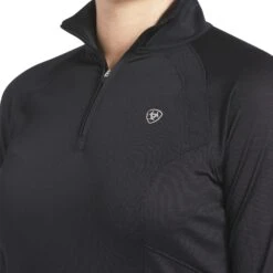 Ariat® Ladies Sunstopper 2.0 Black 1/4-Zip Pullover Baselayer 10030429 5 Ariat® Ladies Sunstopper 2.0 Black 1/4-Zip Pullover Baselayer 10030429 -Western Belle Deals S20 WMS ENGL 10030429 detail01