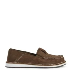 Ariat Ladies Cruiser Floral Embossed Suede Brown Slip On Shoes 10031609 -Western Belle Deals S20 WMS WEST Couto 10031609 side32121654