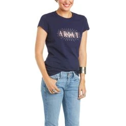 Ariat® Ladies R.E.A.L.™ Sundown Peacoat Navy T-Shirt 10035197