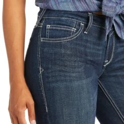 Ariat Ladies Isabel Mid Rise Wide Leg Trouser Jeans 10035790 -Western Belle Deals S21 WMS WEST 10035790 detail03