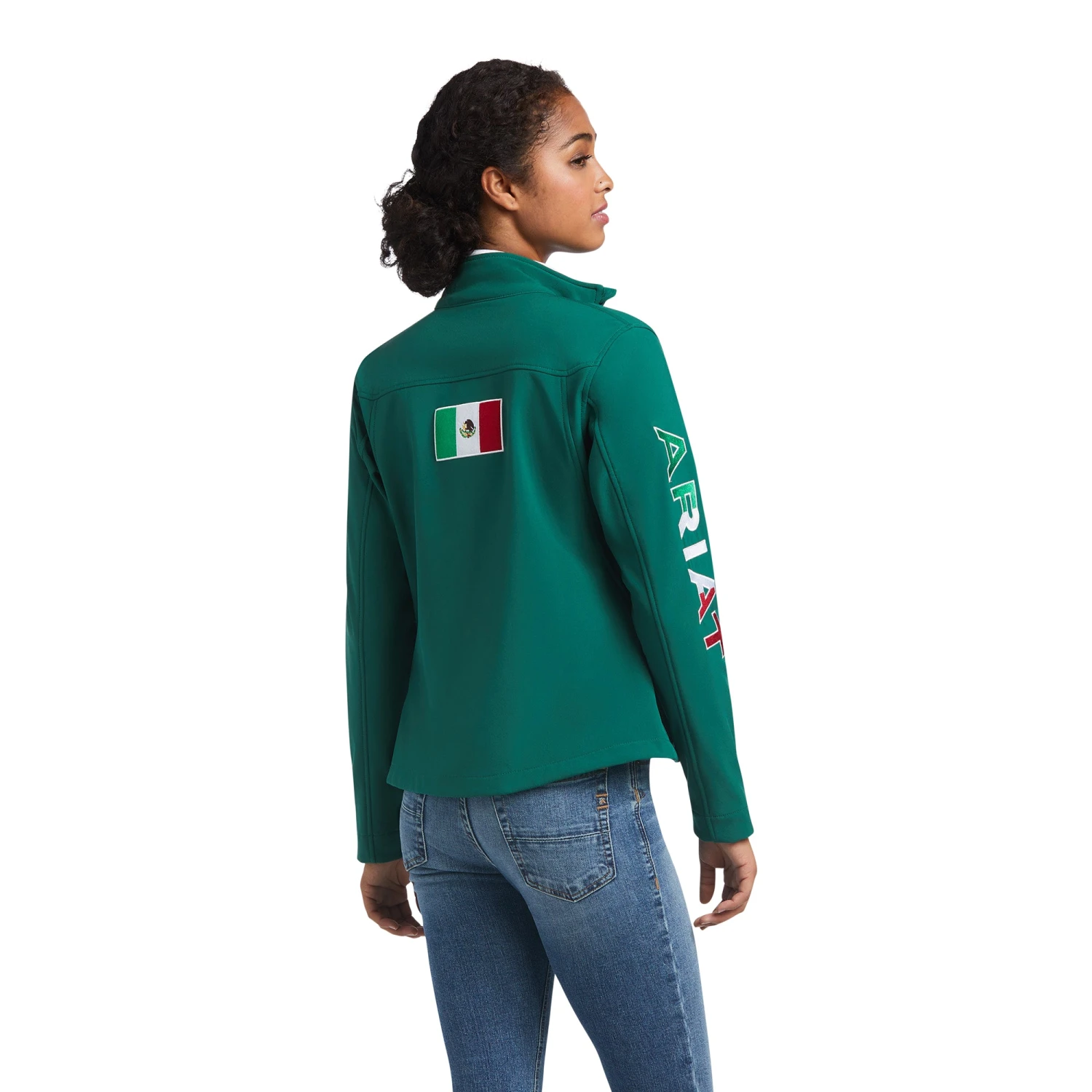 Ariat® Ladies Classic Team Verde Softshell Mexico Jacket 10039460 1 Ariat® Ladies Classic Team Verde Softshell Mexico Jacket 10039460