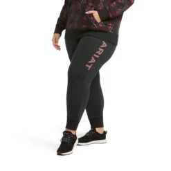 Ariat® Ladies R.E.A.L™ Logo Heather Charcoal Jogger Sweat Pants 10039790 -Western Belle Deals S22 WMS WEST 10039790 front plus