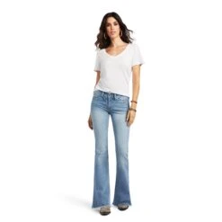 Ariat Ladies R.E.A.L Perfect Rise Regina Flare Jeans 10040503 -Western Belle Deals S22 WMS WEST 10040503 full