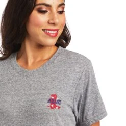 Ariat® Ladies Singing The Blues Charcoal Grey T-Shirt 10040511 -Western Belle Deals S22 WMS WEST 10040511 detail01