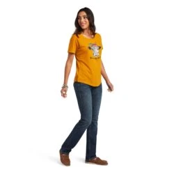 Ariat® Ladies Not In The Mood Heather Orange Graphic T-shirt 10040964 -Western Belle Deals S22 WMS WEST 10040964 full