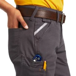 Ariat® Rebar Ladies DuraStretch™ Made Tough Grey Work Shorts 10039151 -Western Belle Deals S22 WMS WORK 10039151 detail01