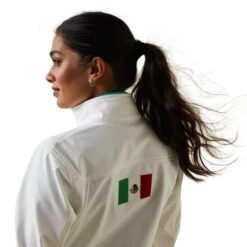 Ariat® Ladies Team Mexico White Mexican Flag Softshell Jacket 10043548 -Western Belle Deals S23 WMS ENGL 10043548 detail03 9fd70a68 0b46 454d b57f 7906fec392cd