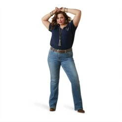 Ariat® Ladies R.E.A.L Mama Hen Navy Eclipse T-Shirt 10043758 -Western Belle Deals S23 WMS WEST 10043758 full plus