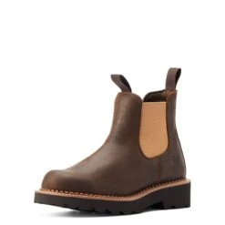 Ariat® Ladies Fatbaby Twin Gore Worn Hickory Western Boots 10044409 -Western Belle Deals S23 WMS WEST 10044409 3 4 front