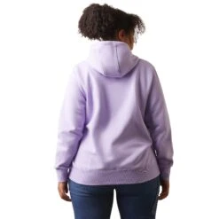 Ariat® Ladies Rebar Skill Set Lavender Heather 1/2 Zip Hoodie 10043547 -Western Belle Deals S23 WMS WORK 10043547 back plus