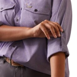 Ariat® Ladies Rebar Made Tough VentTEK DuraStretch™ Purple Shirt 10043563 -Western Belle Deals S23 WMS WORK 10043563 detail03 plus