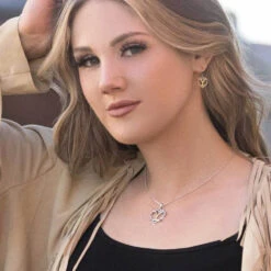 Montana Silversmiths The Love Of Yellowstone Silver & Gold Necklace YELNC5372 -Western Belle Deals YELNC5372 mod