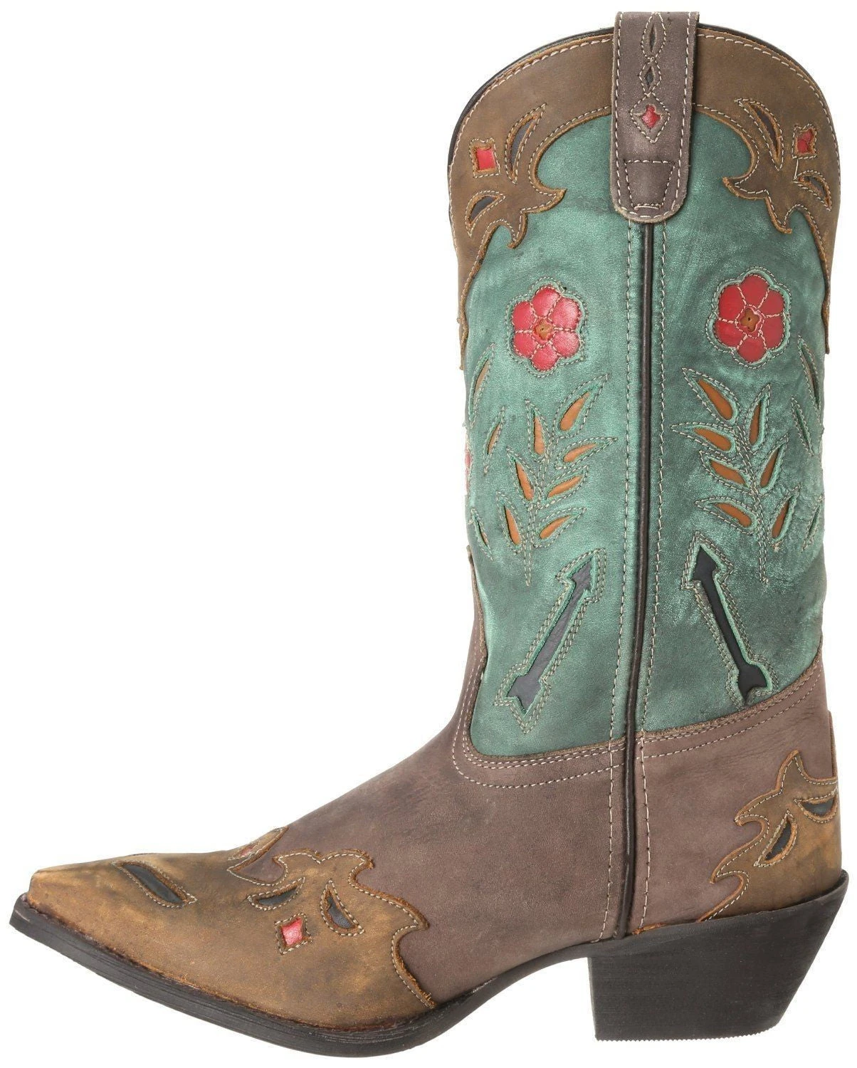 Laredo Ladies Miss Kate Brown And Teal Boots 52138 3 Laredo Ladies Miss Kate Brown And Teal Boots 52138 - Image 3
