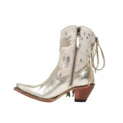 Junky Gypsy Ladies Spirit Animal Shortie Champagne Boots JG0040G 12 Junky Gypsy Ladies Spirit Animal Shortie Champagne Boots JG0040G -Western Belle Deals jg0040g spiritanimalshortie champagnemetallicsilvercharo ps6 20210730
