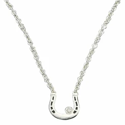 Montana Silversmiths Small Horseshoe With Crystal Necklace NC61132